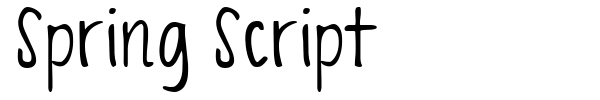 Spring Script font preview